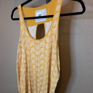 Yellow elephant tank from Anthropologie